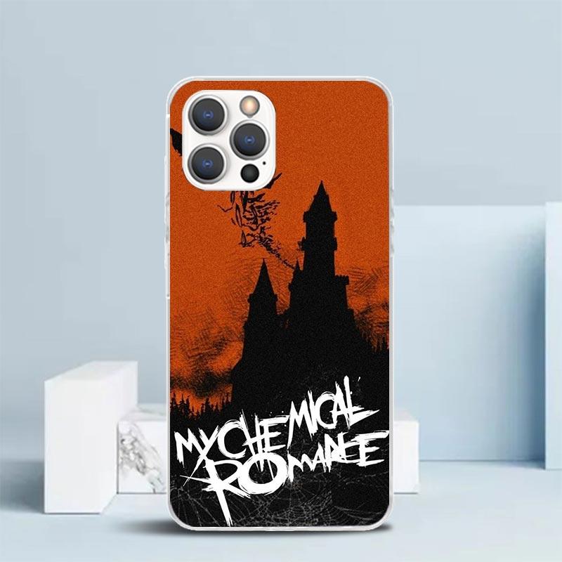 My Chemical Romance MCR Soft Cover for iPhone 16 17 Air 15 14 Pro Max 16E Phone Case 13 Mini 12 11 7 SE 8 Print Pattern Fit Case