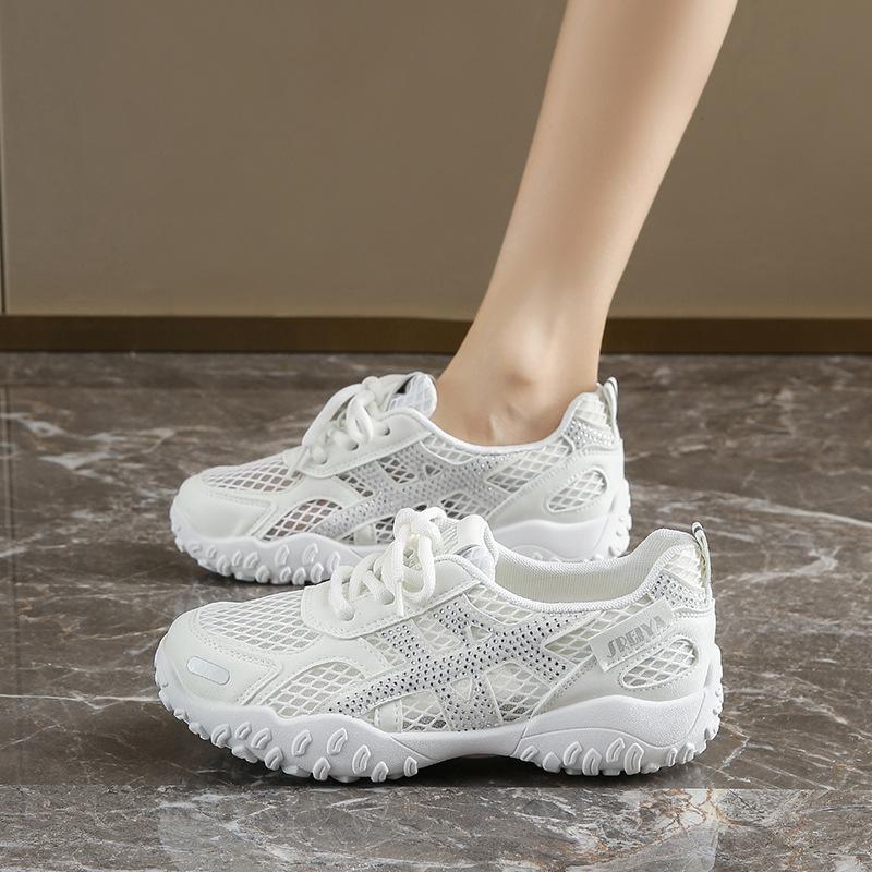 Women'S Shoes Summer Mesh Breathable Thin Mesh Shoes Running Lightweight Sports Shoes Lightweight Soft Sole German Training White Shoes