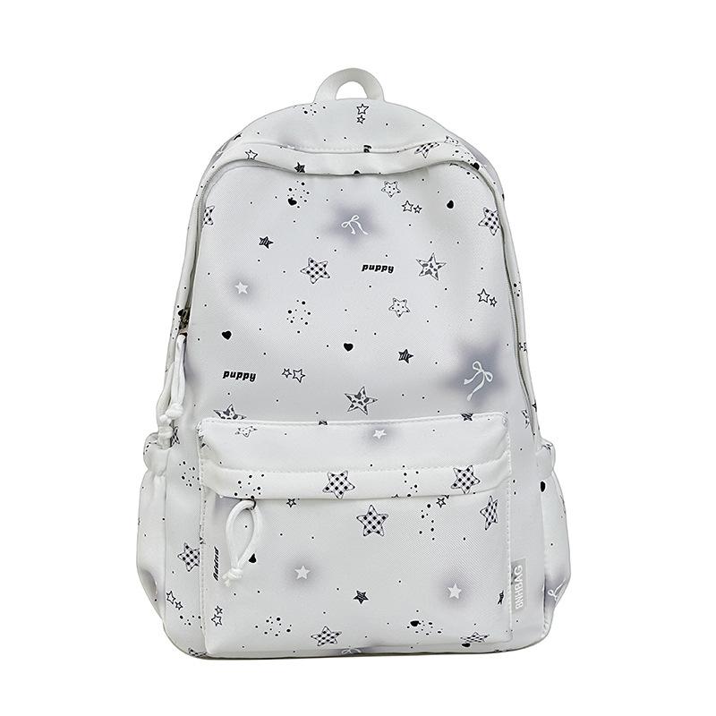 Schoolbag New Korean Version Ins Cartoon Star Backpack Women's Large Capacity Lightweight Student Schoolbag Leisure Travel Backpack