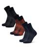 [DANISH ENDURANCE] Leichte Wandersocken, 3er-Pack, Mehrfarbig (1x Marineblau/Orange, 1x Schwarz, 1x Marineblau), Größen 25,0-28,0 cm