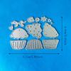 3 Stück Cupcake Stanzformen für Kartenherstellung, Stanzschablonen, Metall Stanzform, Scrapbooking Stanzformen, DIY geätzte Prägeschablone für Basteln