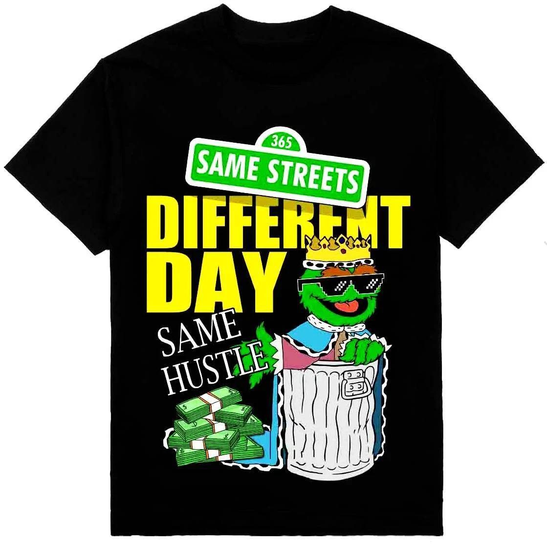 Same Streets Different Day Same Hustle Mens Heavyweight T-Shirt Shaka Wear XXL