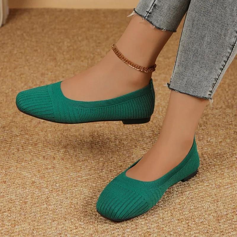 

Горячая распродажа женской обуви 2024 года, осенняя повседневная обувь с острым носком и мягкой подошвой, женская модная сетчатая дышащая обувь на плоской подошве Zapatos 36