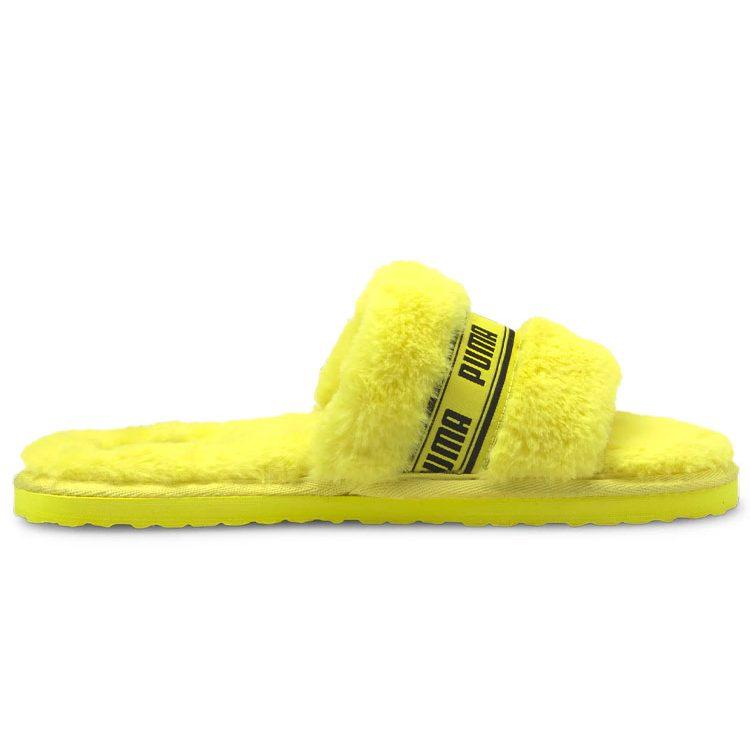 PUMA Fluff Slides 'Fluo Yellow' Women's 384937-04