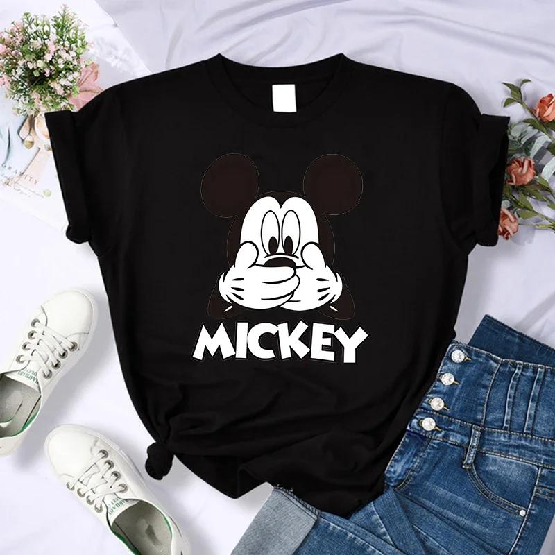90s Mickey Print Tshirts for Women Fashion Minnie Mouse T Shirt Streetwear FeUnisex Clothes Disney Tshirt