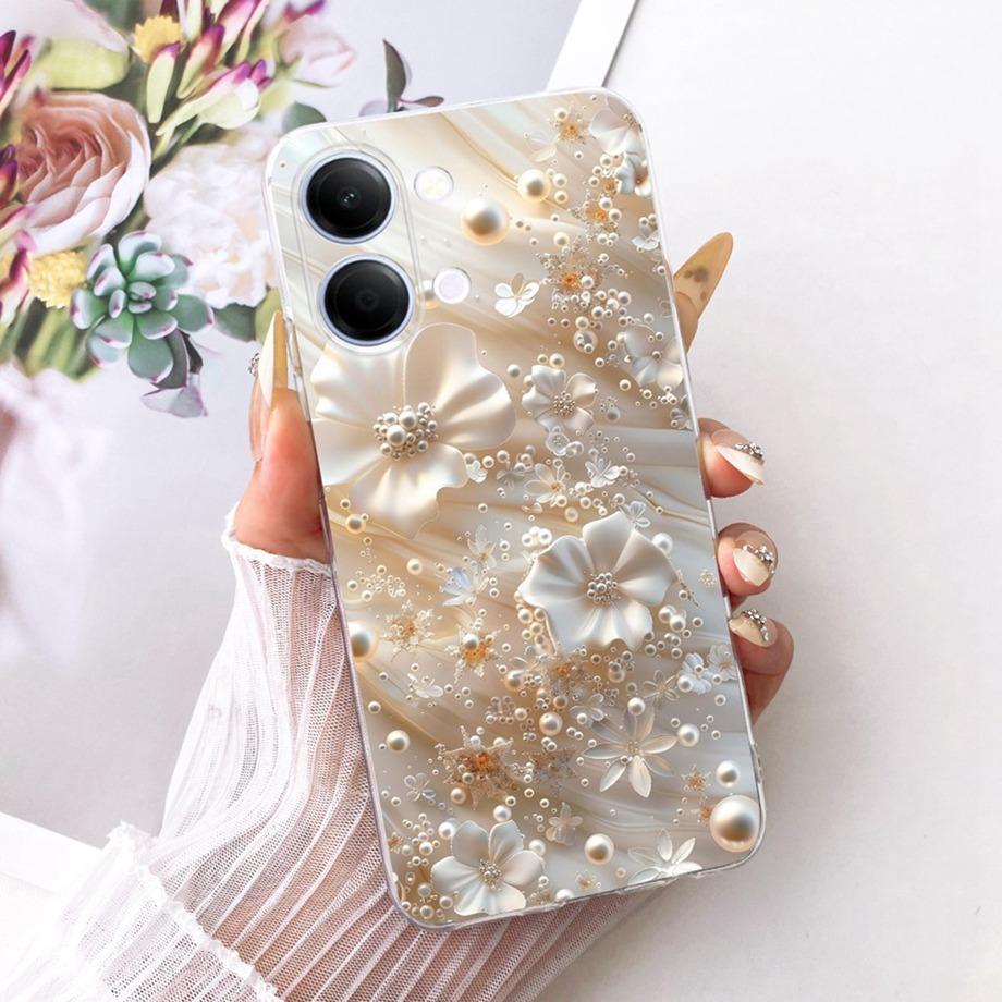 Flower Cartoon Fashion Design Phone Case For Vivo Y05 Y11D 4G Vivo Y11 Y21 5G Funda Soft Silicone Clear Back Cover V2553 V2554