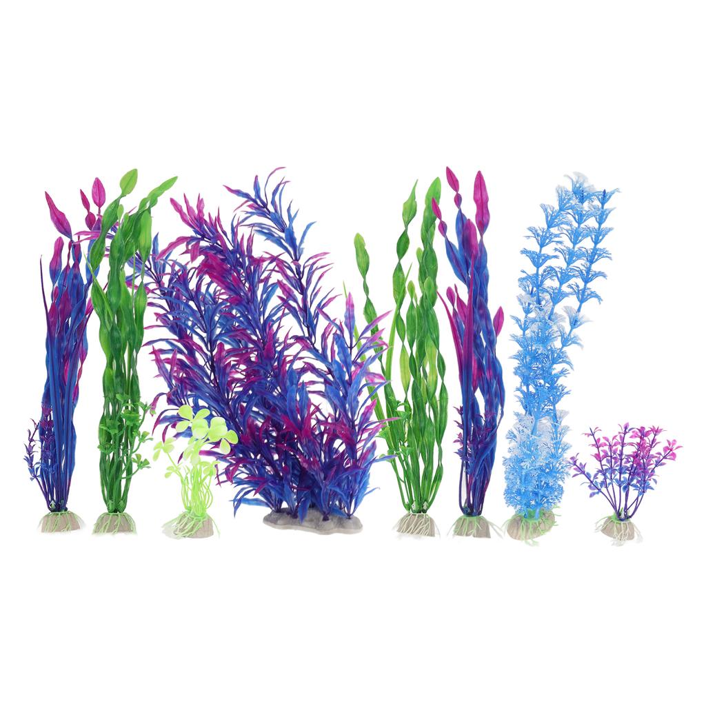 8pcs Artificial Seaweed Water Plants Plastic Fish Tank Plant Decorations for Aquarium Decoration