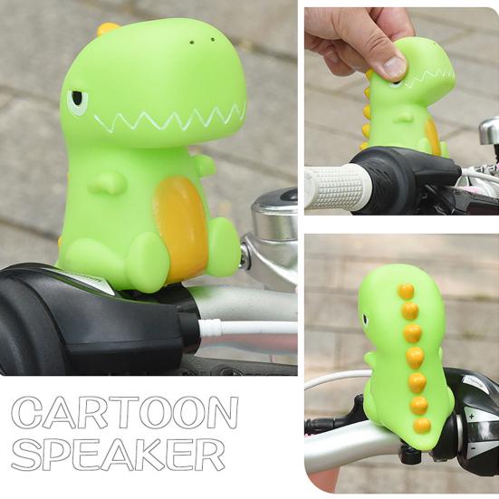 Cartoon Bike Bell Cute Squeeze Bicycle Horn Loud Clear Easy Installation On 0.87" Handlebars Bicycle Bell Lightweight Plastic Silicone Stretchable