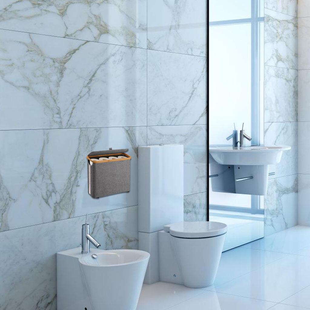 Stylish Bathroom Storage Solution Toilet Paper Basket Accommodates Accessories and Enhances Styles In Multiple Color