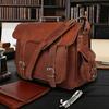 Leather Laptop Messenger Briefcase Men, Monogram Cross Body Computer Sling Satchel Bag, Groomsmen Gifts