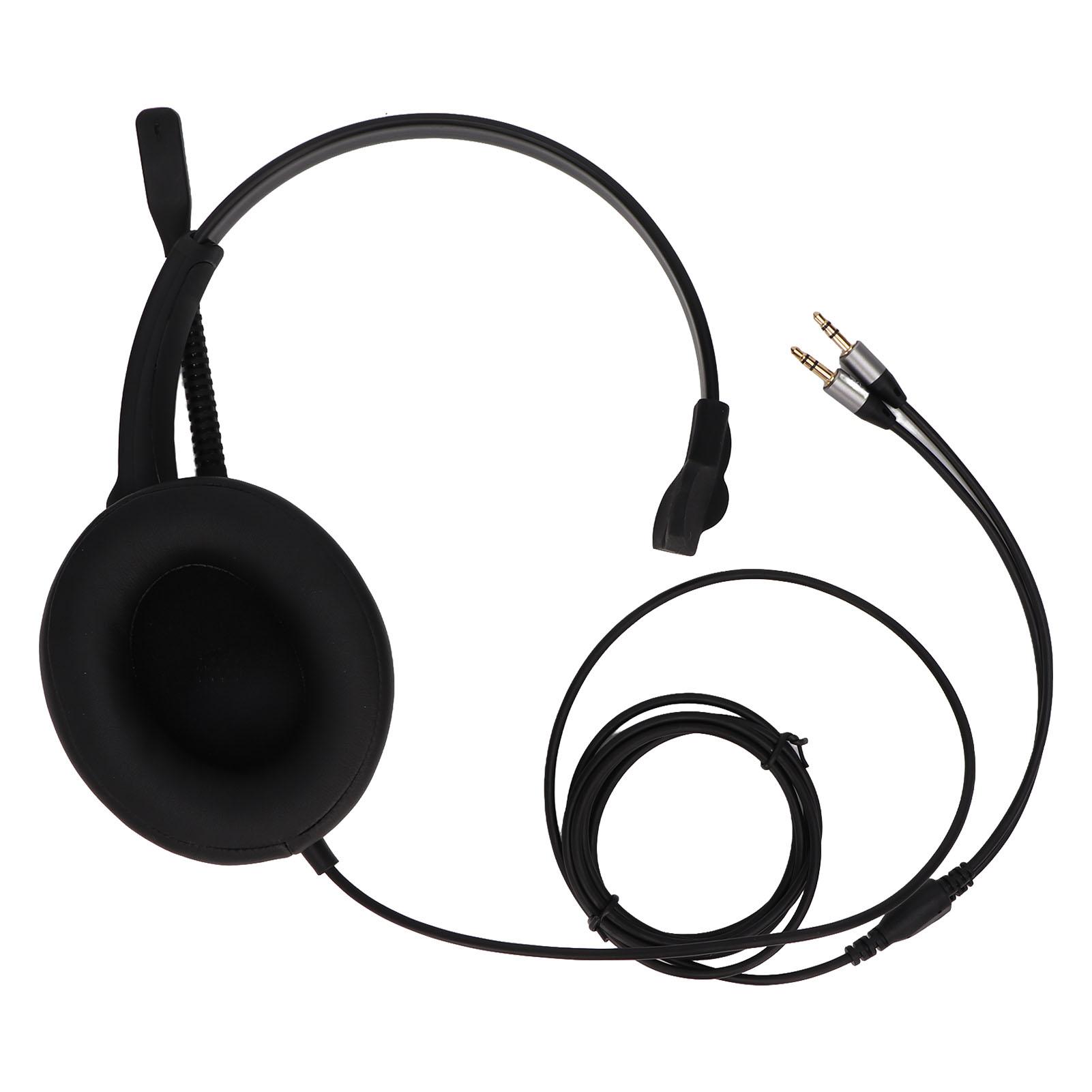 

3.5mm Communication Headset ENC Noise Cancellation Corded Monaural Headset with HD Mic for PCs