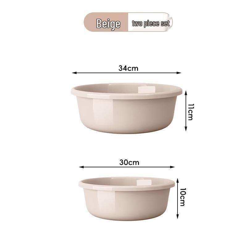 Large Durable Multi-Purpose Plastic Wash Basin for Dorms and Babies