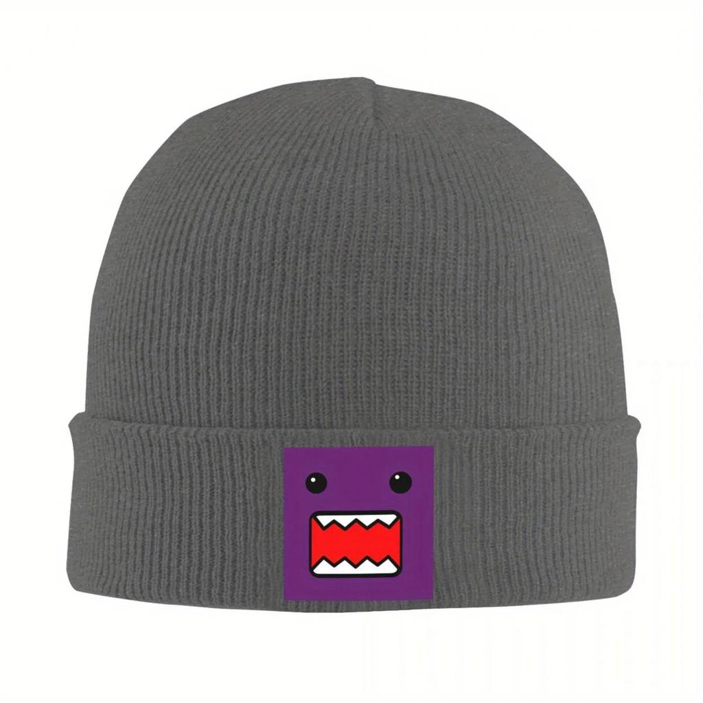 Neue Neue Domo Kun Puppe Mützen Lila Coole Kappen Erwachsene Unisex Hippie Mützen Beanie Hüte Frühling Individuelle Kopfbedeckung Mütze