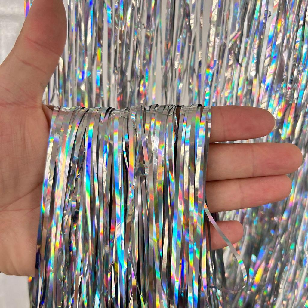 Laser Tassel Rain Curtain for Birthday & Wedding Decorations