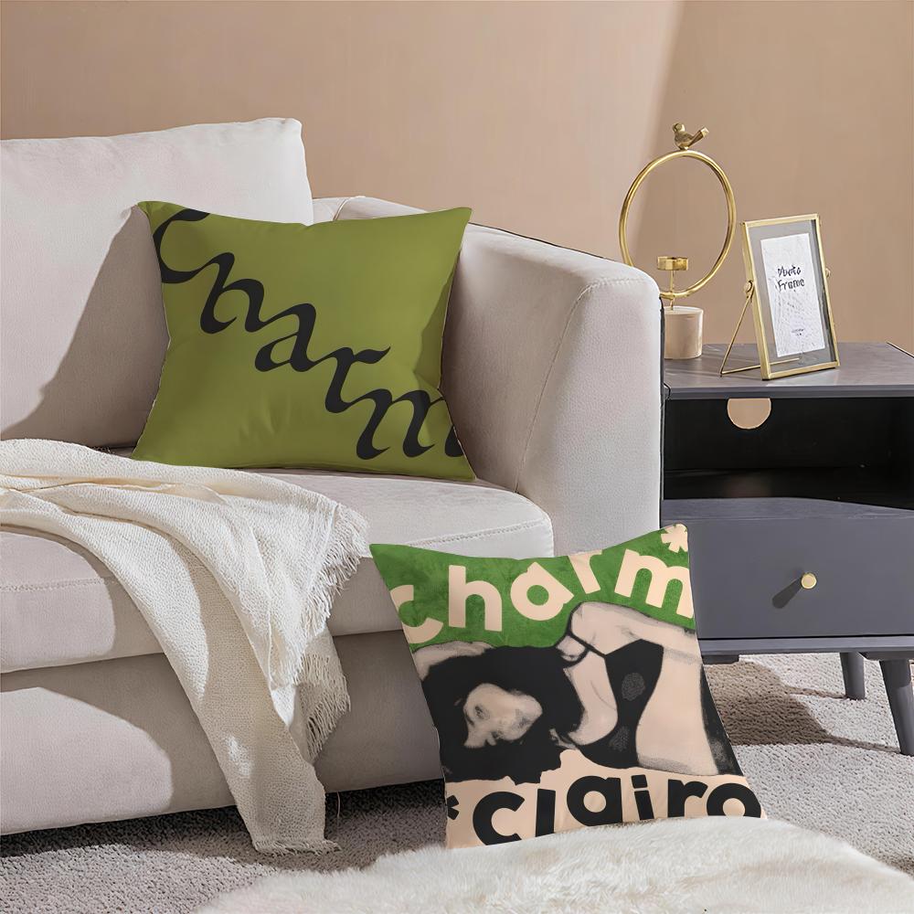 Singer CClairo Charm Cushion Cover Pillowcase Short Plush Invisible Zipper Room Sofa Cushion Cover