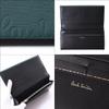 Paul Smith Cropped Logo Leather Long Wallet Set Dark with Original Storage Care and Shopping Bag 553408 Men's (No Personalization, Green) Box, Cloth,
