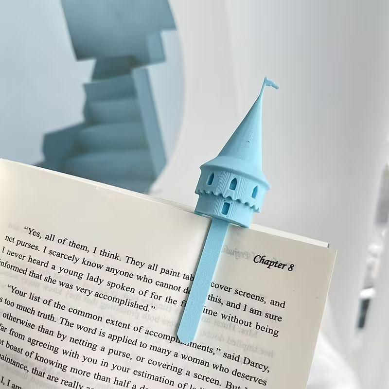 3D Printing Magic Castle Bookmarks Castle Shape Novelty Page Marker Handmade Fun Reading Stationery Reading Accessories