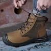 Genuine Leather Safety Boot for Engineers Men Work Boots Steel Toe Shoes Puncture-Proof Security Indestructible Shoes Quality