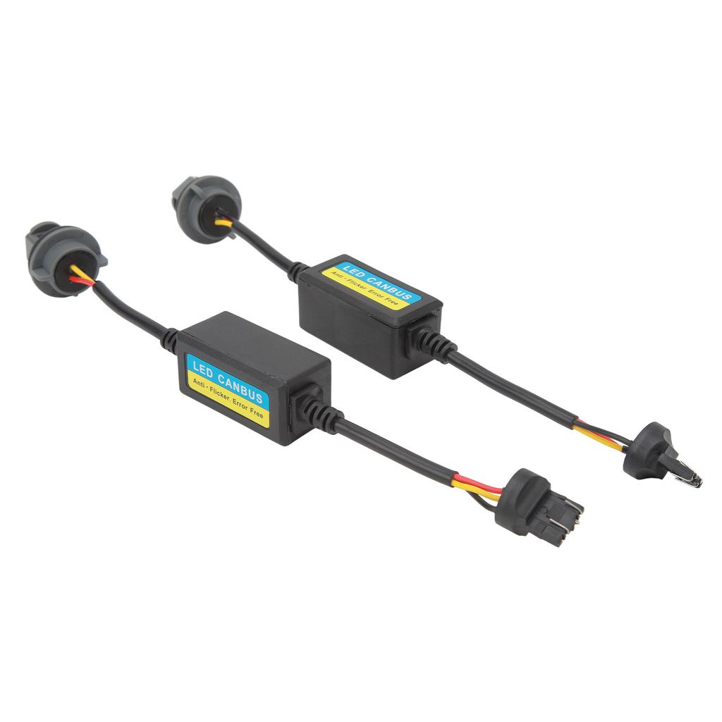 2 Stück Bremslicht-Decoder 12V Bremslampe Anti-Flimmern Fehlerlöschungs-Decoder für 7443 T20 Stecker