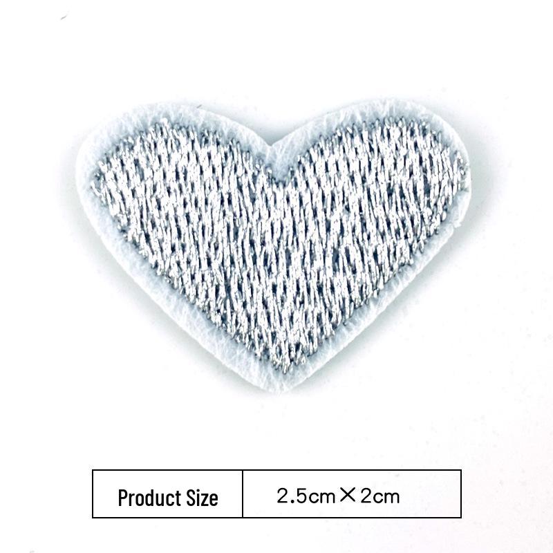 Heart Embroidery Iron-on Patch for Clothing, Shoes, Hats, and Bags