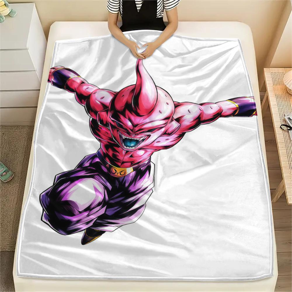 Dragon Ball Majin Buu Flannel Blanket Stylish Print Perfect For Home Bed Sofa Chair Travel Picnic -HE14