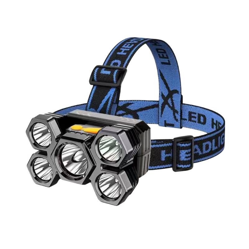 Rechargeable 5-Head LED Fishing Headlamp