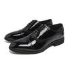 Men Oxfords Dress Brogues Derbys Brown Formal Business Black Patent Leather Shoes Tuxedo Wedding Shoes Over Sized