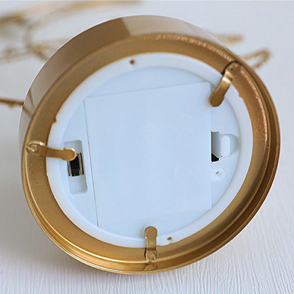 Creative Moon Shape Iron Art Table Lamp Battery Powered Copper Wire Night Light Bedroom Decor
