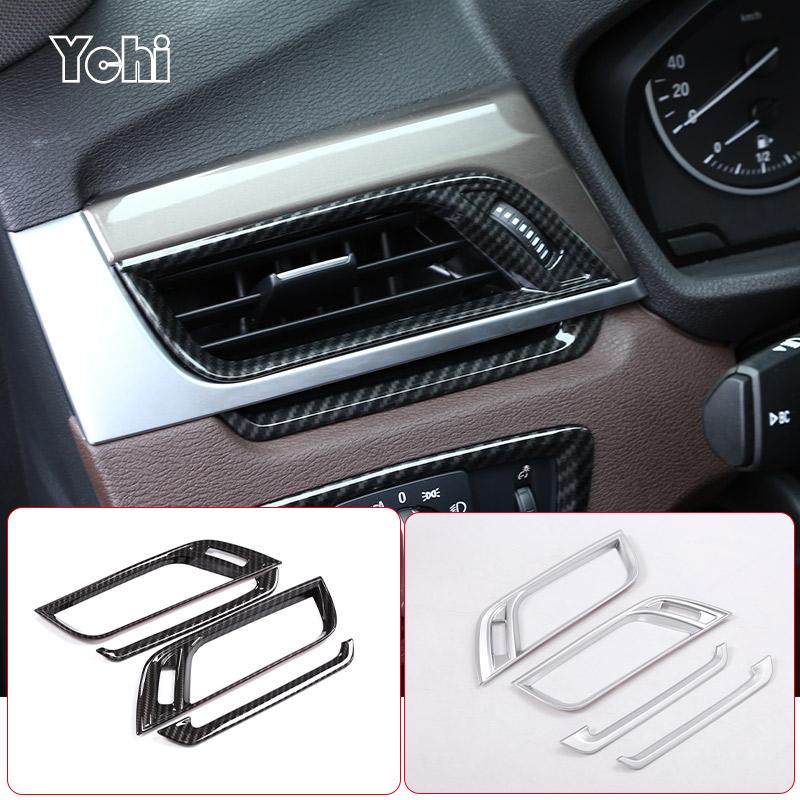 ABS Car Dashboard Side Air-conditioning Air Outlet Frame Decorative Cover For BMW X1 F48 X2 F47 2016-2025 Interior Accessories