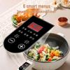 OIMG Stainless Steel Electric Stir-Fry Wok with Steamer