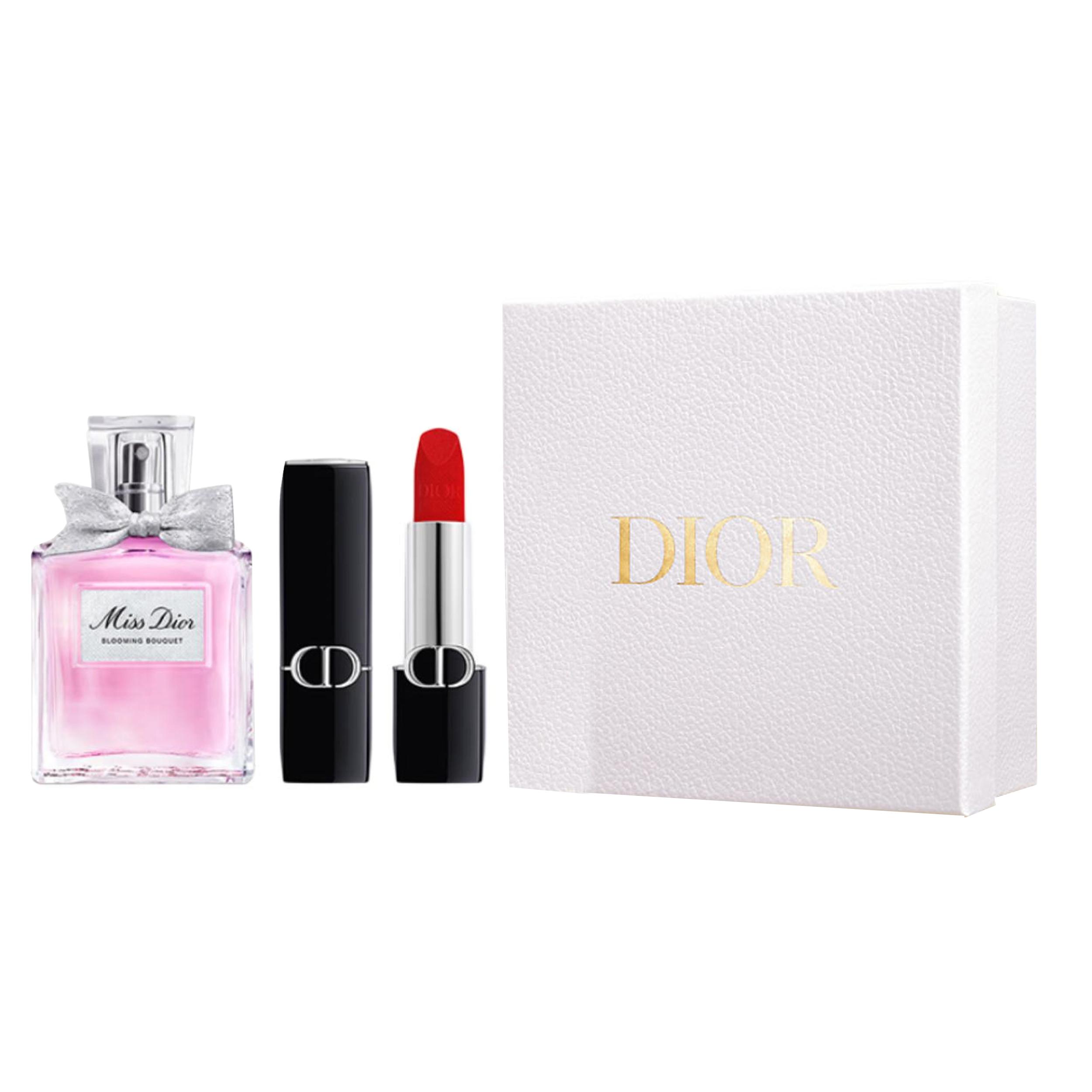 Dior Miss Dior Eau De Toilette With Rouge Dior Lipstick Set Perfume 30ml+Lipstick #999