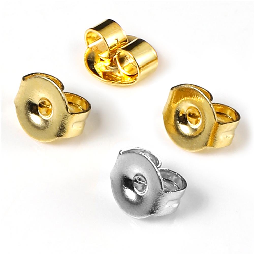 50pcs Stainless Steel Ear Stoppers Earrings Back Butterfly Ear Nuts Stopper for Jewelry Making DIY Components Findings Bulk