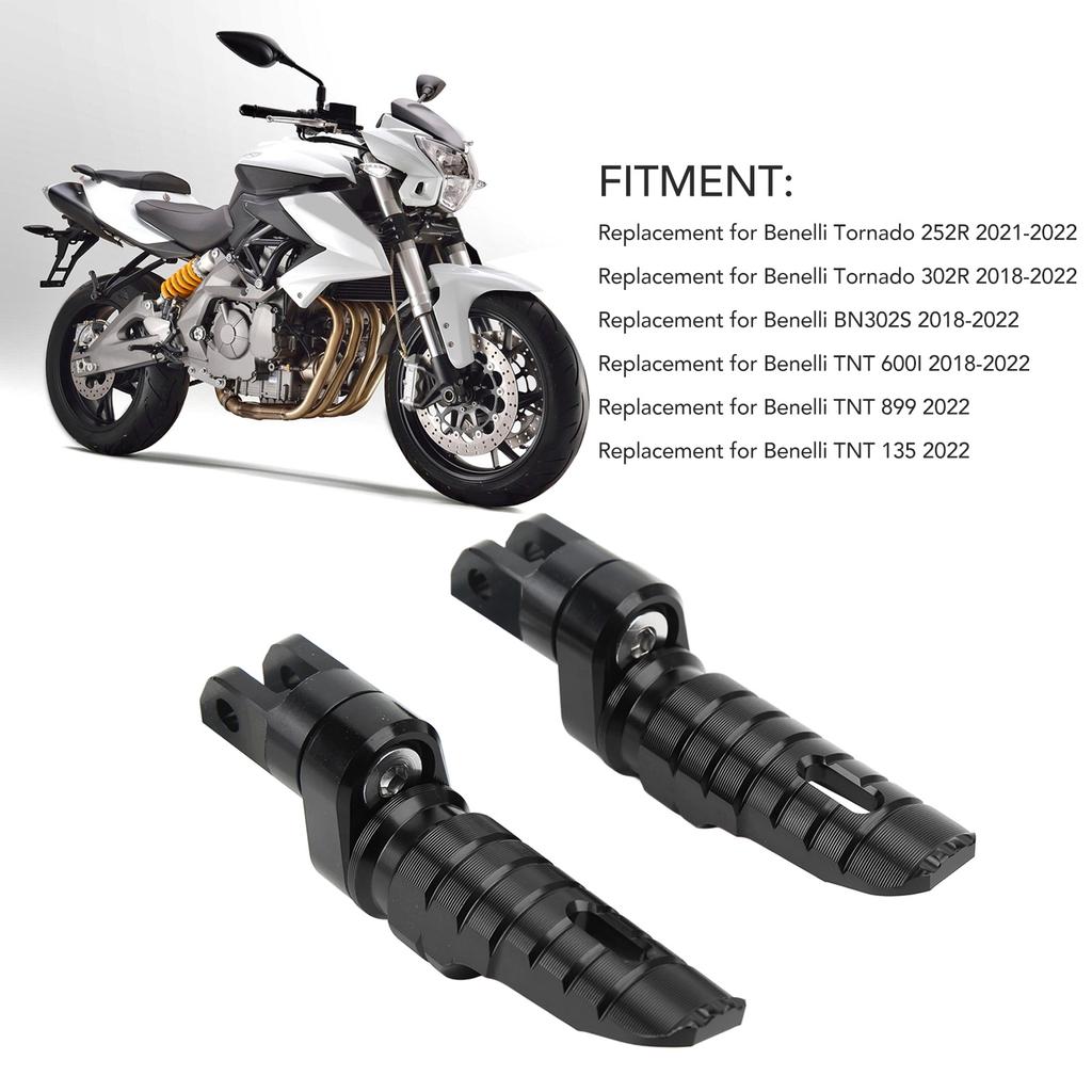 Motorcycle Front Foot Peg T6063 Aluminum Alloy Driver Footrest Pedal Bracket Replacement for BN302S