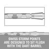 Target Darts Swiss Storm ONYX Dart Points of 26mm Silver Replacement Steel Dart Points (Set 3) -