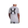 Under Armour Back Logo Print Crew Neck Sports Short Sleeve T-Shirt Men Tops Gray 1363739-011