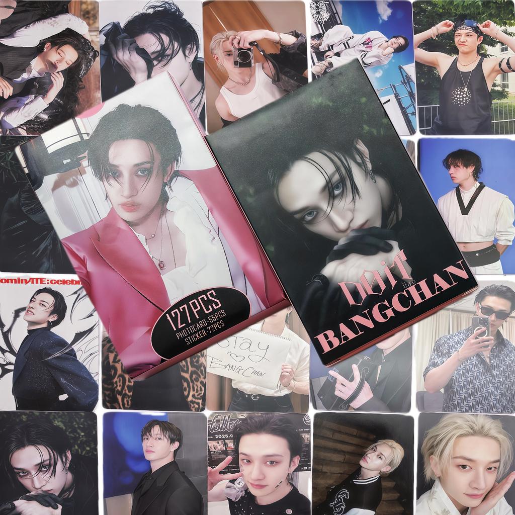 127 STÜCKE Sternkarten Aufkleber Stray Kids Neue Spezielle Fotokarte BangChan Kollektion Fan Geschenke DO IT SKZ LOMO zum Unterhalten Spielen Sicher Kinderfreundlicher Spaß