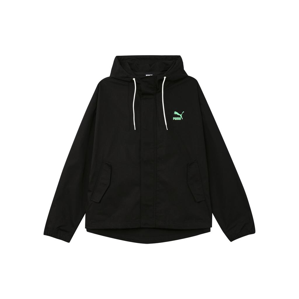 Puma Solid Color Casual Hooded Loose Long Sleeve Jacket Women Jackets Black 626620-01