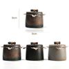 Ceramic Moisture-proof Sealed Tank Tea Caddy Organizer Home Storage Tank retro black ceramic moisture-proof sealed jar Tea Can