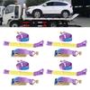 Professional Ratchet Recovery Straps Trailer Tie Down Alloy Wheel Straps Set Yellow