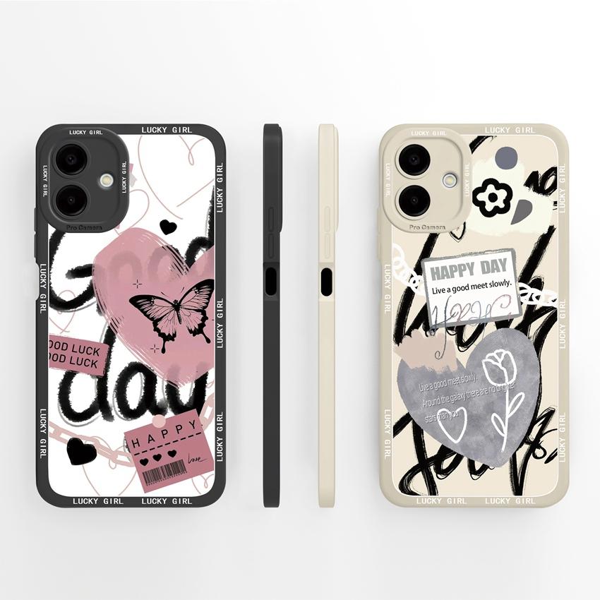 Sacs pour téléphone Pour Samsung A07 M07 F07 A17 M17 F17 M36 F36 M56 S26 Plus A25 Motifs Étiquette Mode Coque Arrière Souple en Silicone antichoc Pour Boîtier Samsung