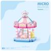 Idea Rides Building Brick Micro Diamond Block Pirate Ship Merry-Go-Round Ferris Wheel Flying Chair Toys For Kids Gift Nanobrick