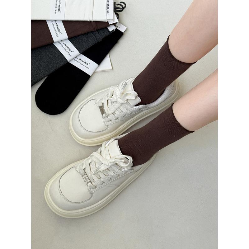 

Orange Zhi Mid-Calf Korean-Style Socks: Multi-Color Autumn Options, Versatile Model 6608-2 кофейный