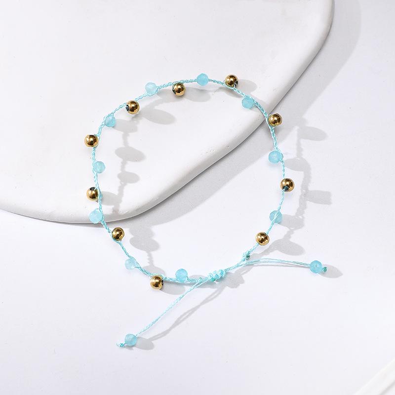 Bohemian Stainless Steel Bracelet with Colorful Natural Stone Beads - Women s Woven Jewelry