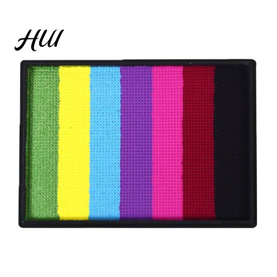Regenbogen Gesichtsfarbe 50G für Körperbemalung, Hochpigmentiertes Make-up Kinder Halloween Party Cosplay, Abwaschbar Erwachsene Langanhaltend