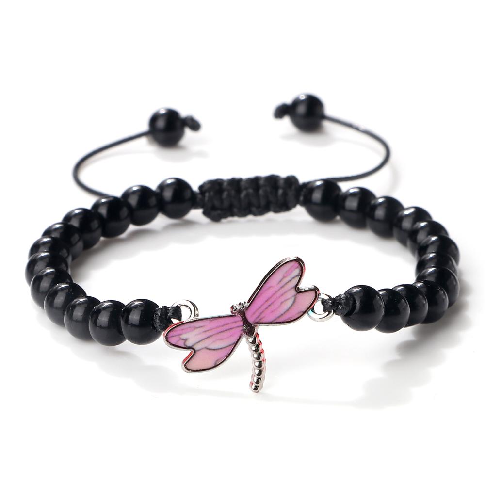 Light Pink Dragonfly Bracelets Dainty Alloys Adjustable Bangles Sweet Romantic Jewelry Gifts For Women Cute s Accessories