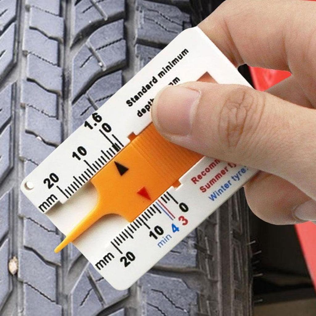 Tire Depth Gauge 0-20 mm Tyre Tread Checker Portable Easy Reading Gauge Tire Tread Depth Accurate Measurement Tool