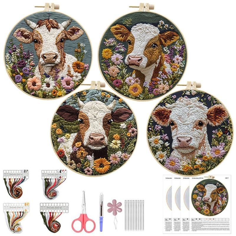 

Complete Embroidery Set Includes All Materials Fabric Thread Needle and Instructions for Craft Lovers 1