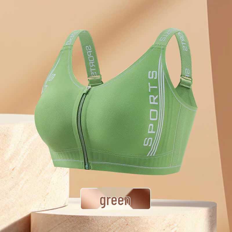 

Бюстгальтер-минимайзер пуш-ап на молнии спереди, с боковой поддержкой и бесшовным дизайном против провисания 3XL=42/95BCD (150-165 lbs) зелёный