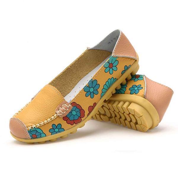 Elegant Women Leather Shoes Loafers Soft Leisure Flats Female Casual Shoes Size 36-44