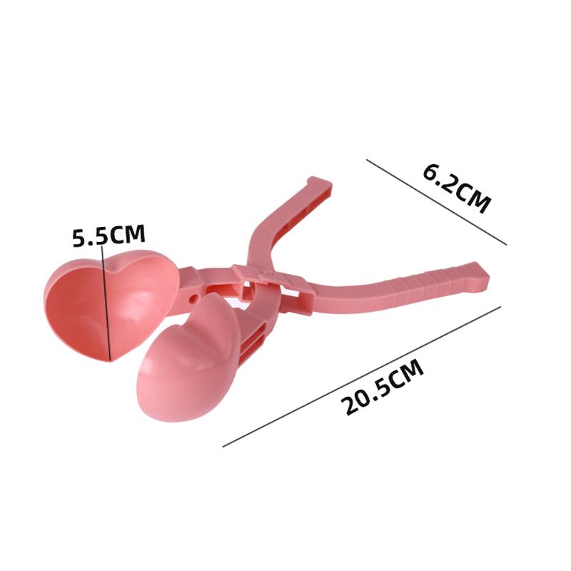 2ks/sada Roztomilý medvídek Tvar srdce lásky Sněhový klip Výrobník sněhových koulí z modelovací hmoty Kreativní forma na sněhové koule Sněhová lopata Pro děti Venkovní sněhové hračky